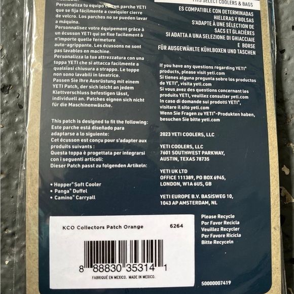 YETI King Crab Orange Tundra Patch Limited Edition - Picture 4 of 4